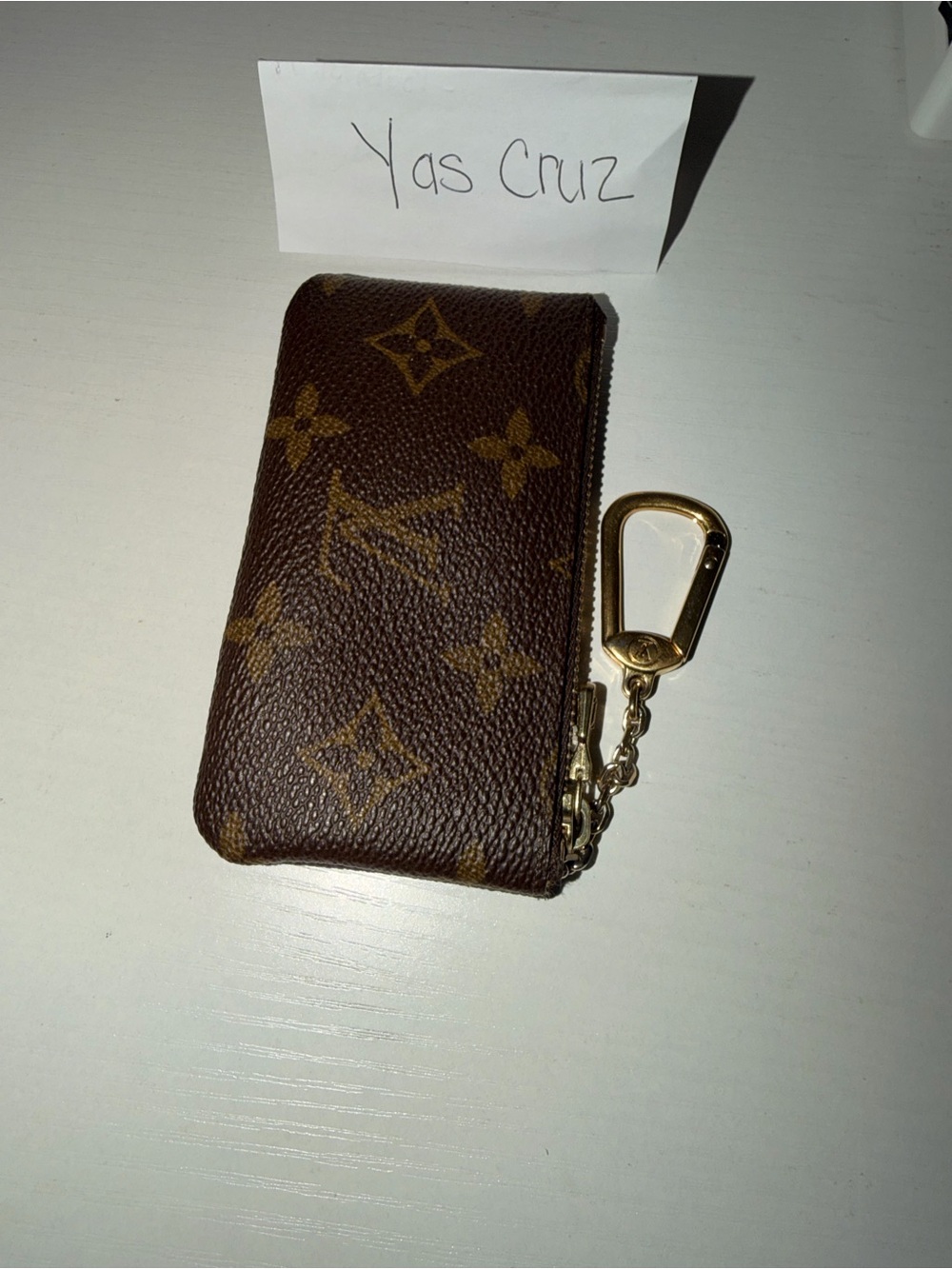 Louis Vuitton Monogram Key Pouch with Gold Hardware